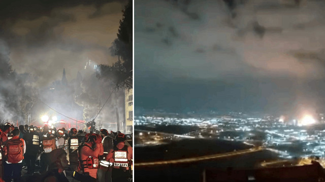İran'ın İsrail'e fırlattığı balistik füzelerden bazıları Hayfa kentine isabet etti.