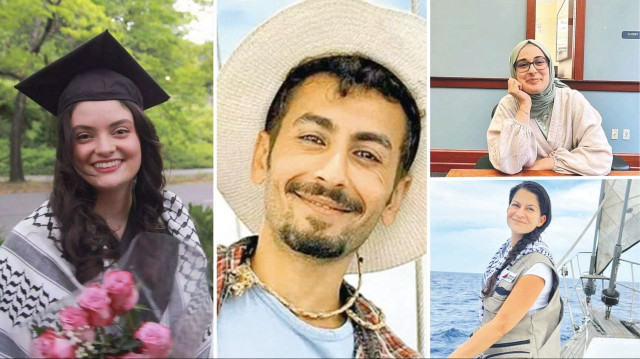 Ayşenur Ezgi Eygi, Şuayib Ordu, Rümeysa Öztürk, Yasemin Acar.