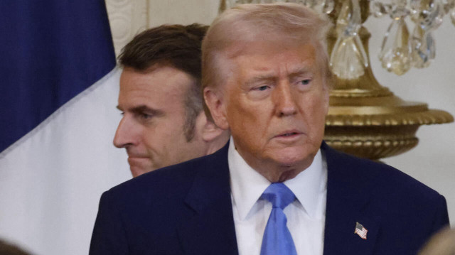 Президент США Дональд Трамп и президент Франции Эммануэль Макрон