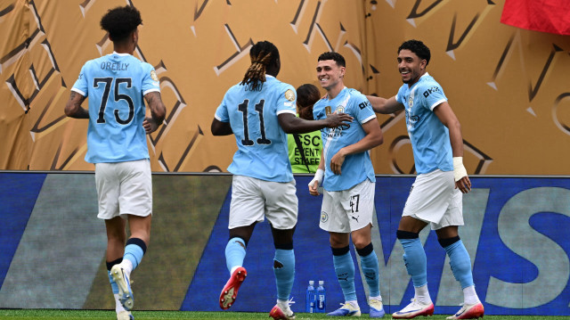 Manchester City'in gol sevinci.