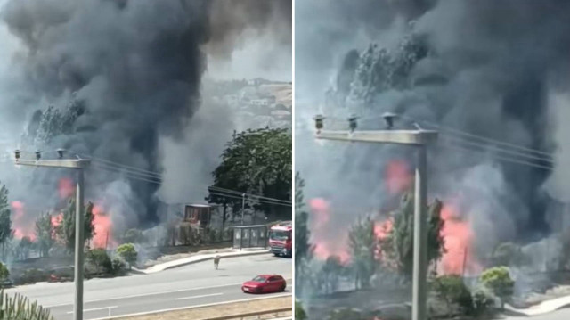 İtfaiye ekipleri yangını söndürdü.
