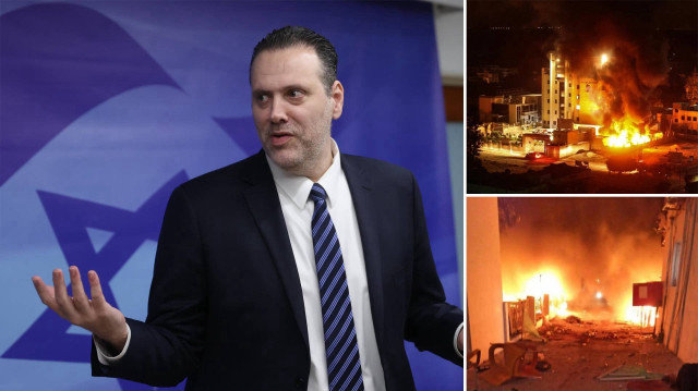 İsrail Spor Bakanı Miki Zohar ve İsrail'in Gazze'de vurguğu hastanelerin görüntüleri