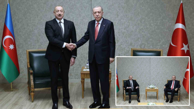 Cumhurbaşkanı Recep Tayyip Erdoğan, Azerbaycan Cumhurbaşkanı İlham Aliyev ile bir araya geldi.