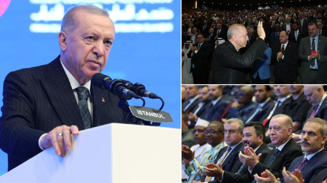Cumhurbaşkanı Recep Tayyip Erdoğan, Haliç Üniversitesi Kongre Salonu'nda düzenlenen "İslam İşbirliği Teşkilatı Gençlik Forumu"na katıldı.