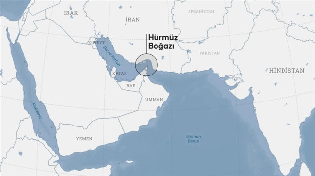 Hürmüz Boğazı'nın haritadaki yeri