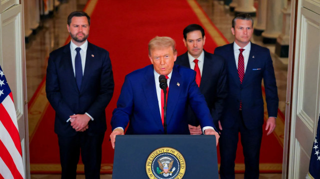 Дональд Трамп выступает в Восточном зале Белого дома 21 июня. | Фото: Bloomberg