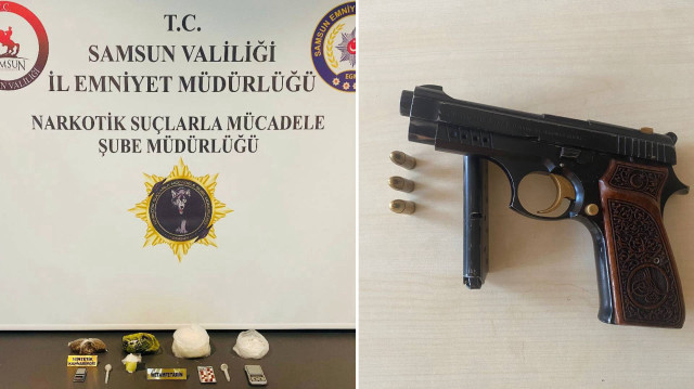 Samsun'un Atakum ilçesinde düzenlenen uyuşturucu ve silah operasyonlarında 4 zanlı yakalandı.