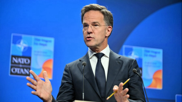NATO Secretary General Mark Rutte addresses a press conference a day prior to a meeting of The North Atlantic Treaty Organisation (NATO) in The Hague, on June 23, 2025.