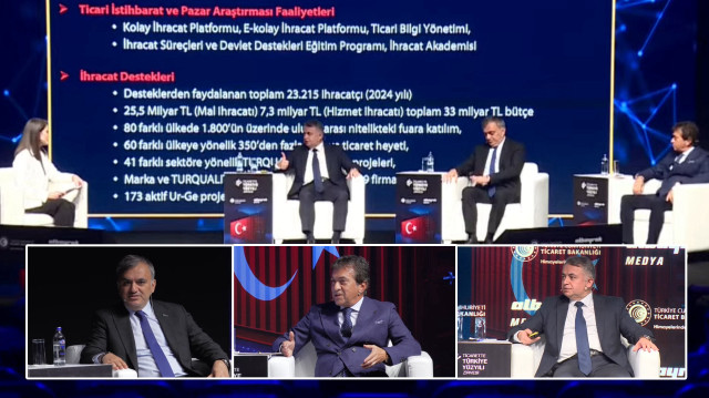 Ticarette Türkiye Yüzyılı Zirvesi'nde 'Küresel ticarette değişim ve Türkiye için fırsatlar' oturumu düzenlendi. Oturuma Ticaret Bakanlığı İhracat Genel Müdürü Mehmet Ali Kılıçkaya, Trendyol Grubu Başkan Yardımcısı Sinan Cem Şahin ve ORKA Holding Yönetim Kurulu Başkanı Süleyman Orakçıoğlu katıldı.