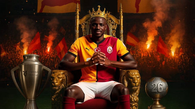 Le footballeur nigérian Victor Osimhen, sacré Soulier d'Or du championnat turc le 2 juin 2026.