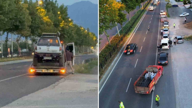 Düzce'de polis ekipleri denetimleri dron ile sürdürdü