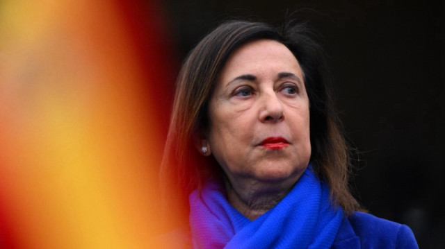 La ministre espagnole de la Défense, Margarita Robles, assiste à la réunion du groupe de contact sur la défense de l'Ukraine à Bruxelles, le 11 avril 2025.