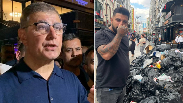 Belediye Başkanı Cemil Tugay'ın, sokakta çöp toplaması işçi tarafından tepkiyle karşılandı.