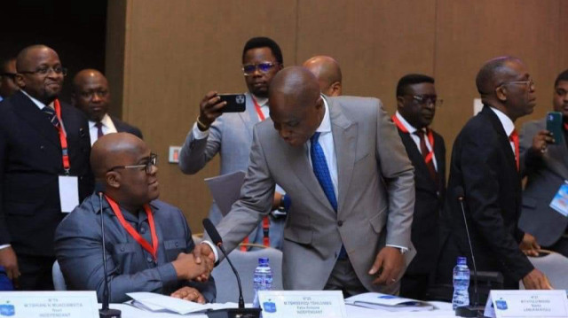 Le Président congolais Felix Tshisekedi et l'opposant congolais Martin Fayulu.