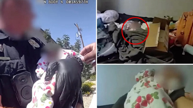 Polisin açıklamasına göre, Phoenix İtfaiyesi personeli, bebeği tedavi için hastaneye kaldırdı.