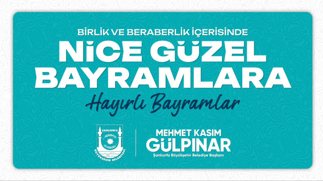 Başkan Gülpınar, tüm Şanlıurfalıların ve İslam aleminin Kurban Bayramı'nı kutladı.