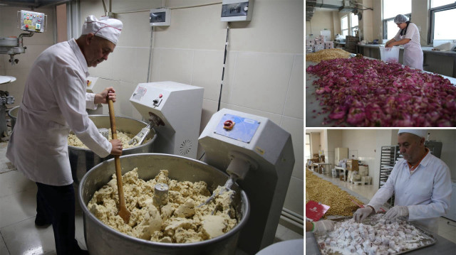 Edirne'de şekerlemeciler, bayram sofralarını Osmanlı'dan miras lezzetlerle tatlandırmak için mesailerine arife gününde de devam etti.