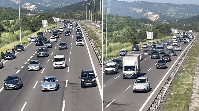 Anadolu Otoyolu'nda bayram tatili hareketliliği yaşanıyor
