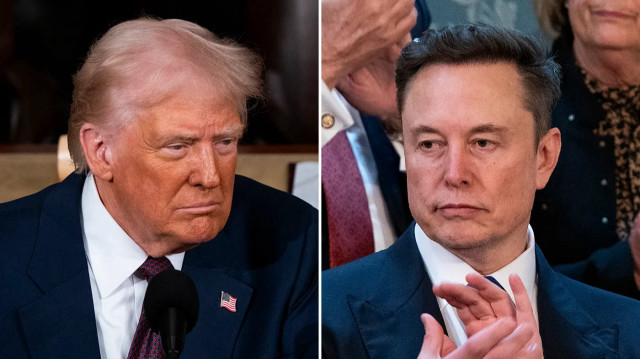 ABD Başkan Donald Trump ile Tesla ve SpaceX'in sahibi ABD'li iş adamı Elon Musk.