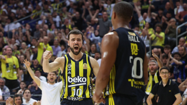 Fenerbahçe Beko'nun yaşadığı sevinç.