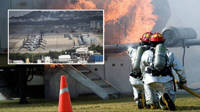 Okinava Adası'nda bulunan ABD'nin Kadena Hava Üssü'nde, Japon Öz Savunma Kuvvetlerine ait mühimmat deposunda yaşanan patlama sonucu 4 Japon askeri yaralandı.