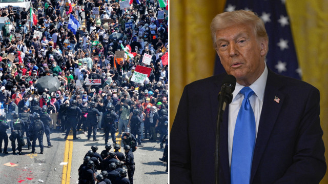Trump, "Los Angeles'ı göçmen istilasından kurtarmak ve bu göçmen isyanlarına son vermek için gerekli tüm adımları atıyoruz" diyerek kararlılık mesajı verdi.