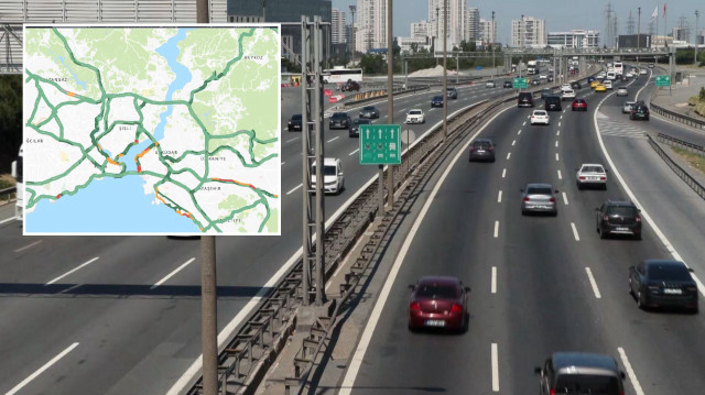 İstanbul'da trafik yoğunluğu saat 11.00 sıralarında yüzde 13 olarak ölçüldü.