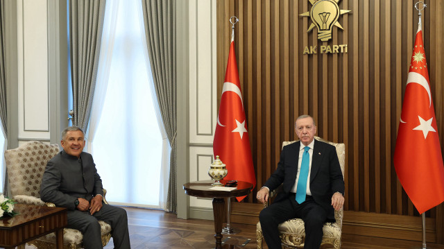أردوغان يلتقي رئيس تتارستان في أنقرة