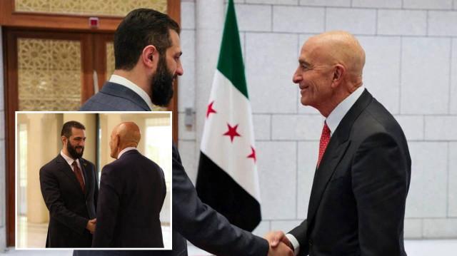 Suriye Cumhurbaşkanı Ahmed Şara ve ABD'nin Ankara Büyükelçisi Tom Barrack