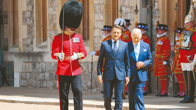 İngiltere Kralı III. Charles, Fransa Cumhurbaşkanı Emmanuel Macron'u Buckhingham Sarayı'nda ağırladı.