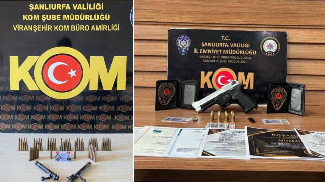Dolandırıcılara yapılan operasyonda çok sayıda mühimmat ve sahte belgeler ile kurusıkı tabanca ele geçirildi.