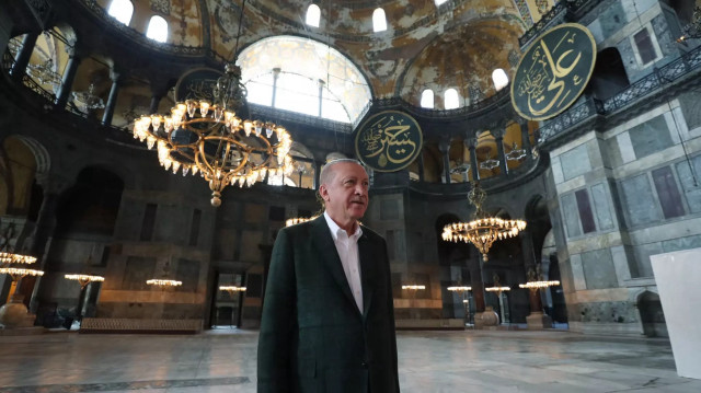 Cumhurbaşkanı Recep Tayyip Erdoğan'dan Ayasofya paylaşımı