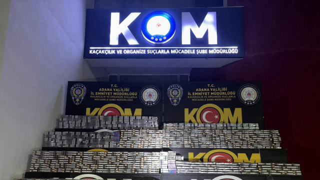 Kaçak sigara bulunduğu belirlenen tankeri durduran ekipler binlerce sigaraya el koydu.