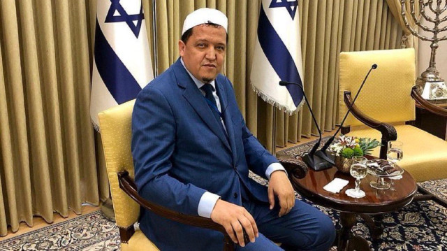 Le faux Imam Hassen Chalghoumi, en Israel, le 9 juillet 2025.