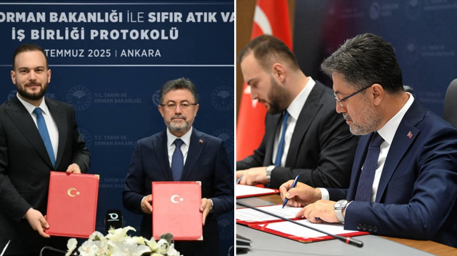 Tarım ve Orman Bakanı İbrahim Yumaklı ve Sıfır Atık Vakfı Başkanı Samet Ağırbaş sıfır atık uygulamaları ve ortak projeler yürütmek amacıyla işbirliği protokolü imzaladı.