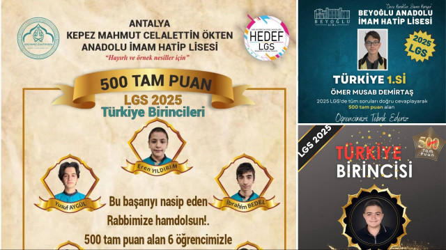 LGS 2025'in İmam Hatipli şampiyonları