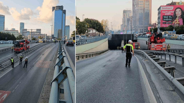 Zincirlikuyu'da İETT otobüsü alevlere teslim oldu.