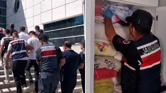 Gözaltına alınan 57 şahıs, jandarma komutanlığında tamamlanan işlemlerinin ardından Adıyaman Adliyesi'ne sevk edildi.