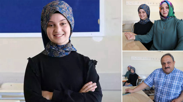 Elazığ'da Şehit Eyyüp Oğuz Anadolu İmam Hatip Lisesi LGS şampiyonu Şevval Ece Kılınçer