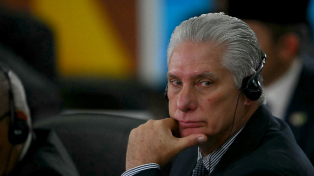 Le président et premier secrétaire de Cuba, Miguel Diaz-Canel, assiste à une session plénière du sommet des BRICS à Rio de Janeiro, au Brésil, le 7 juillet 2025.