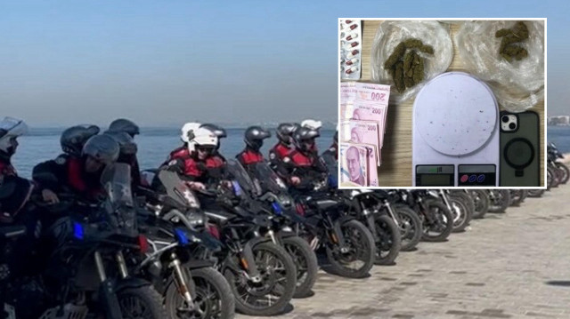 Çalışmalarda 9 ruhsatsız tabanca farklı türlerde 791 gram uyuşturucu madde, uyuşturucu hap, 3 çalıntı motosiklet ele geçirildi.
