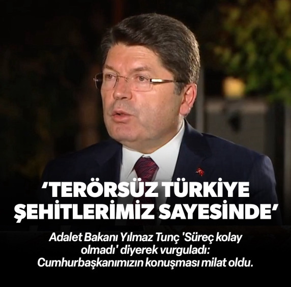 Bakan Tunç'tan 'Terörsüz Türkiye' vurgusu: Cumhurbaşkanımızın 30 Ağustos konuşması milat oldu