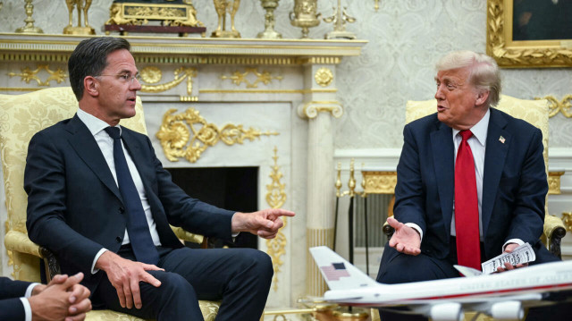 Президент США Дональд Трамп встретился с Генеральным секретарем НАТО Марком Рютте в Овальном кабинете Белого дома, 14 июля 2025 года.