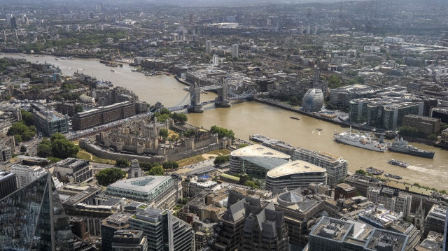 La vue de Londres depuis le sommet d'un gratte-ciel.