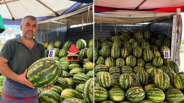 Karpuz, tarlada 1 lira, pazarda 5-8 lira arasında alıcı buluyor.