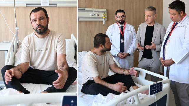 Elektrik akımına kapılan işçi, doku nakliyle dört uzvunu kaybetmekten kurtuldu.