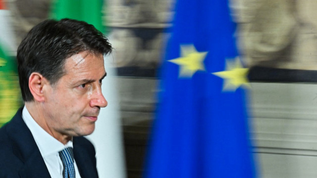 Le chef du mouvement populiste italien Cinq étoiles (M5S, Movimento Cinque Stelle), Giuseppe Conte.