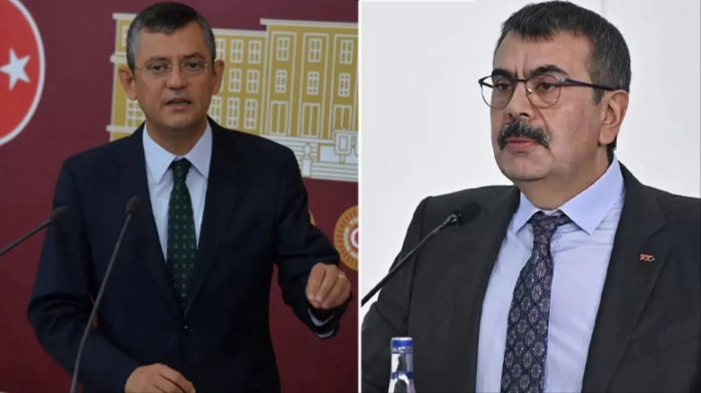 CHP Genel Başkanı Özgür Özel, Milli Eğitim Bakanı Yusuf Tekin.