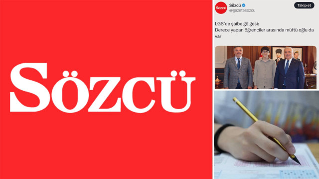 Sözcü'nün hedef gösterdiği Ortahisar İlçe Müftüsü Özcan Yılmaz (solda), Türkiye birincisi olan oğlu M. A. Yılmaz. (soldan 2.)