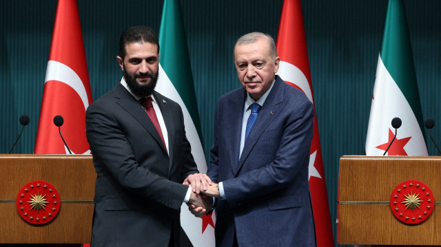 Ahmed Şara, Recep Tayyip Erdoğan.